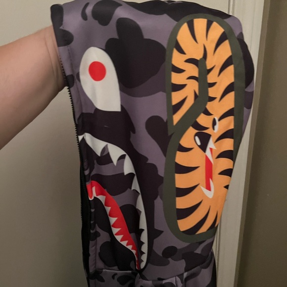 Bape Camo Hoodie Full Zip Lettered Sweater A Bathing Ape - Picture 7 of 7